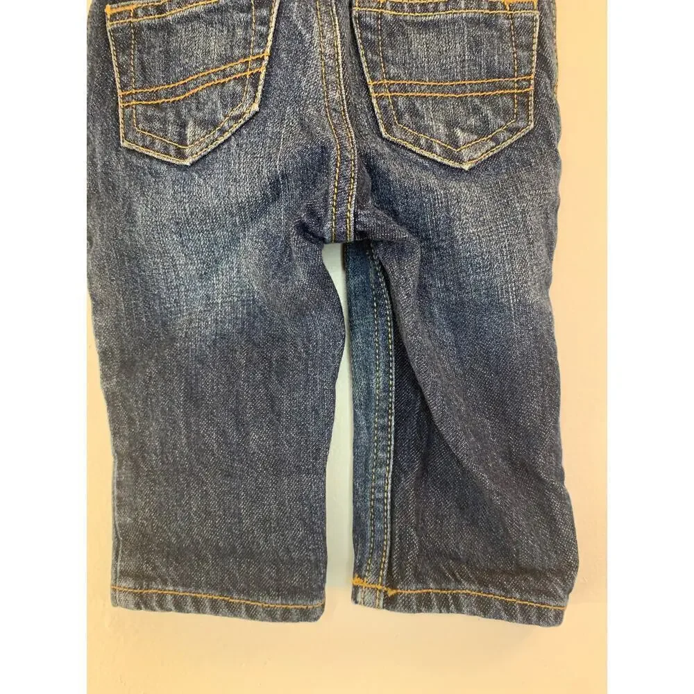 OSHKOSH B'GOSH Boy's Classic Adjustable Waist Medium Wash Jeans / Size: 6 Months